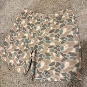 BURLEBO Tan and Gray Camouflage Shorts